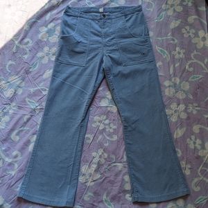 Rare vintage Op / Ocean Pacific sky blue highwaisted corduroy bell bottoms